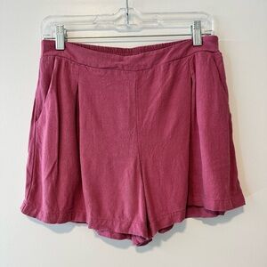 Women's Pink Pull On Shorts